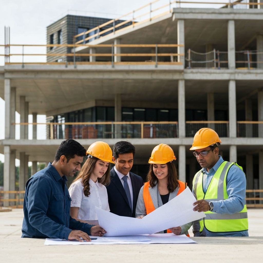 GREEN MARK INFRA team at construction site